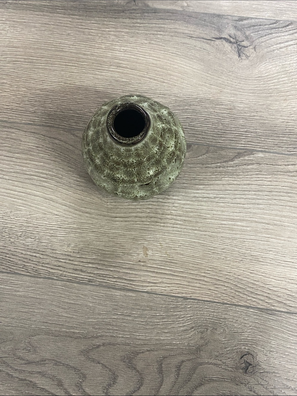 Green Textured Ceramic Vase - Decorative Home Accent